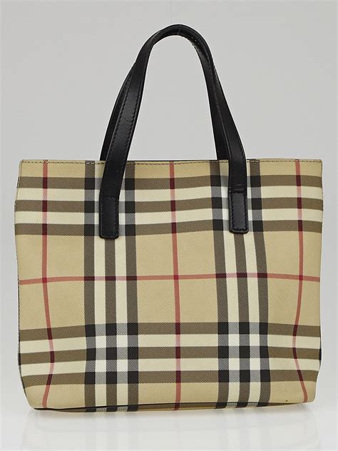 burberry nova check coated canvas small tote bag|Nova Check Coated Canvas Small Tote Bag .